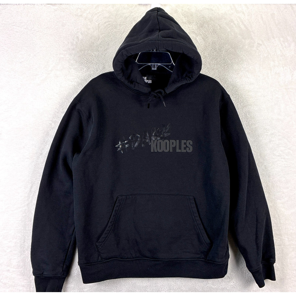 The Kooples Hoodie Mens L Black Dark Streetwear Gym Workout Dandy Rock French